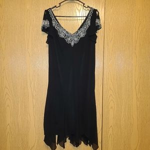 Embroidered Dress by S.L. Fashions sz 10 Perfect